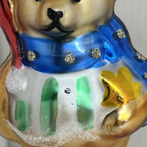 Vtge 2002 Thomas Pacconi Classics Teddy Bear w/ Gift Holiday Christmas Ornament - Picture 3 of 13